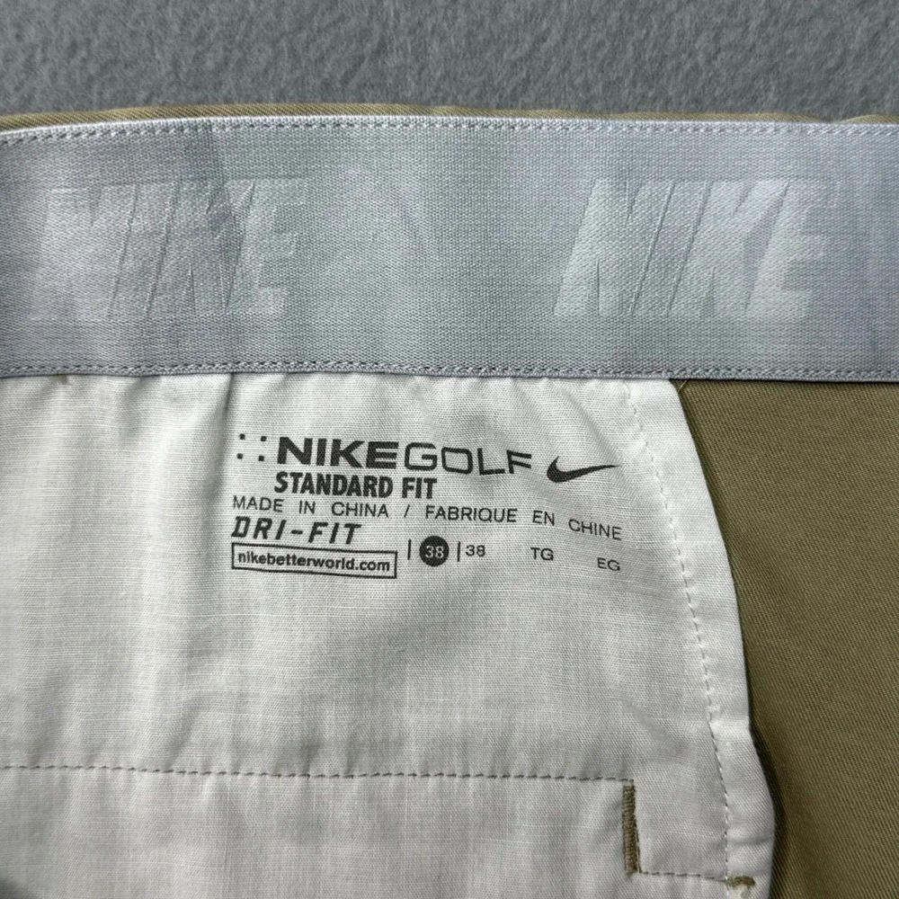 Nike Golf‎ Shorts Mens 38 Khaki Tan Dri-FIT Standard Fit Flat Front 11 Inseam
